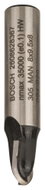 BOSCH Chamfering cutter, 8 mm, R1 4 mm, D 8 mm, L 9.2 mm, G 40 mm 2.608.628.367 - Milling Cutter