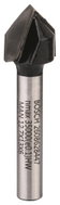 BOSCH V-shaped grooving cutter, 6 mm, D1 12.7 mm, L 12.7 mm, G 45 mm, 90° 2.608.628.447 - Milling Cutter