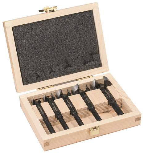 BOSCH 5-piece set of Forstner spiral drills 15-35 mm 2.608.577.022 - Drill Set - Main image