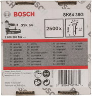 BOSCH Hřeby se zápustnou hlavou SK64 35G 1,6 mm, 35 mm, pozinkovaný 2.608.200.502 - Spikes