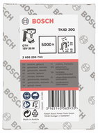 BOSCH Staples TK40 30G 1,2 mm, 30 mm, galvanized 2.608.200.703 - Staples