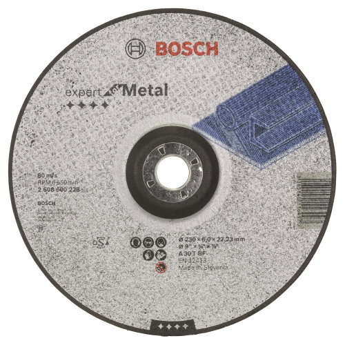 BOSCH Roughing wheel Expert for Metal A 30 T BF, 230 mm, 6.0 mm 2.608.600.228 - Grinding Wheel - Main image