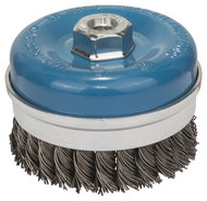 BOSCH Pot brush, braided, 100 mm, steel 1.608.614.002 - Cup Brush