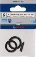 BOSCH Safety ring and pin set for PRO Impact Socket,? ", 4 pcs - Attachment