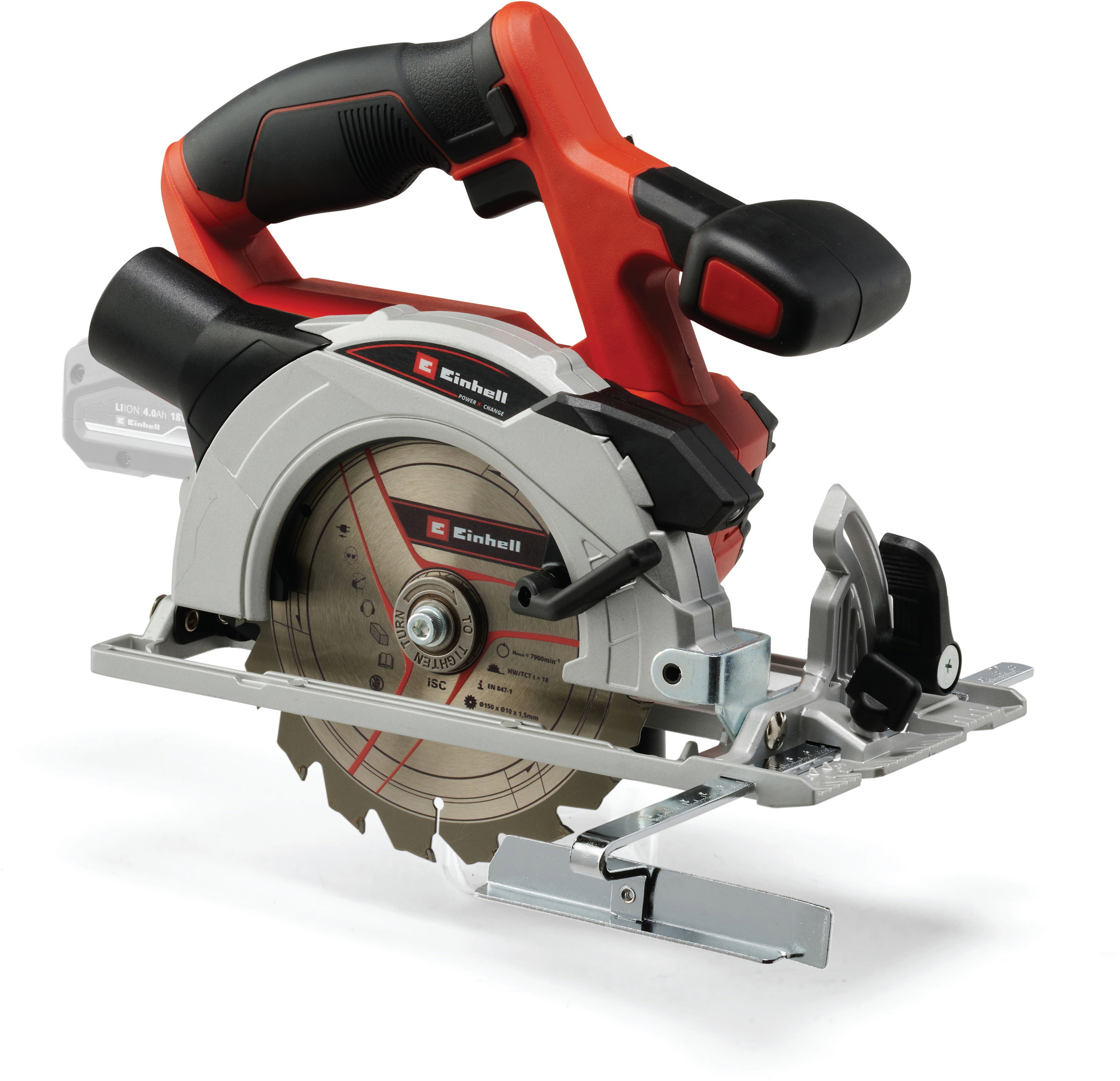 EINHELL akkus kézi körfűrész TE-CS 18/150 Li-Solo, 4331220 (akku nélkül)