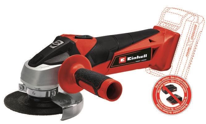 EINHELL akkus sarokcsiszoló 115 mm TC-AG 18/115 Li-Solo, 4431130 (akku nélkül)