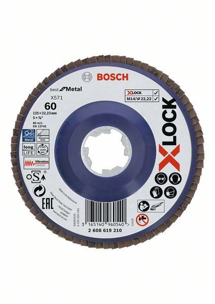 BOSCH X LOCK Flap Discs Best for Metal System Lamellar Disc