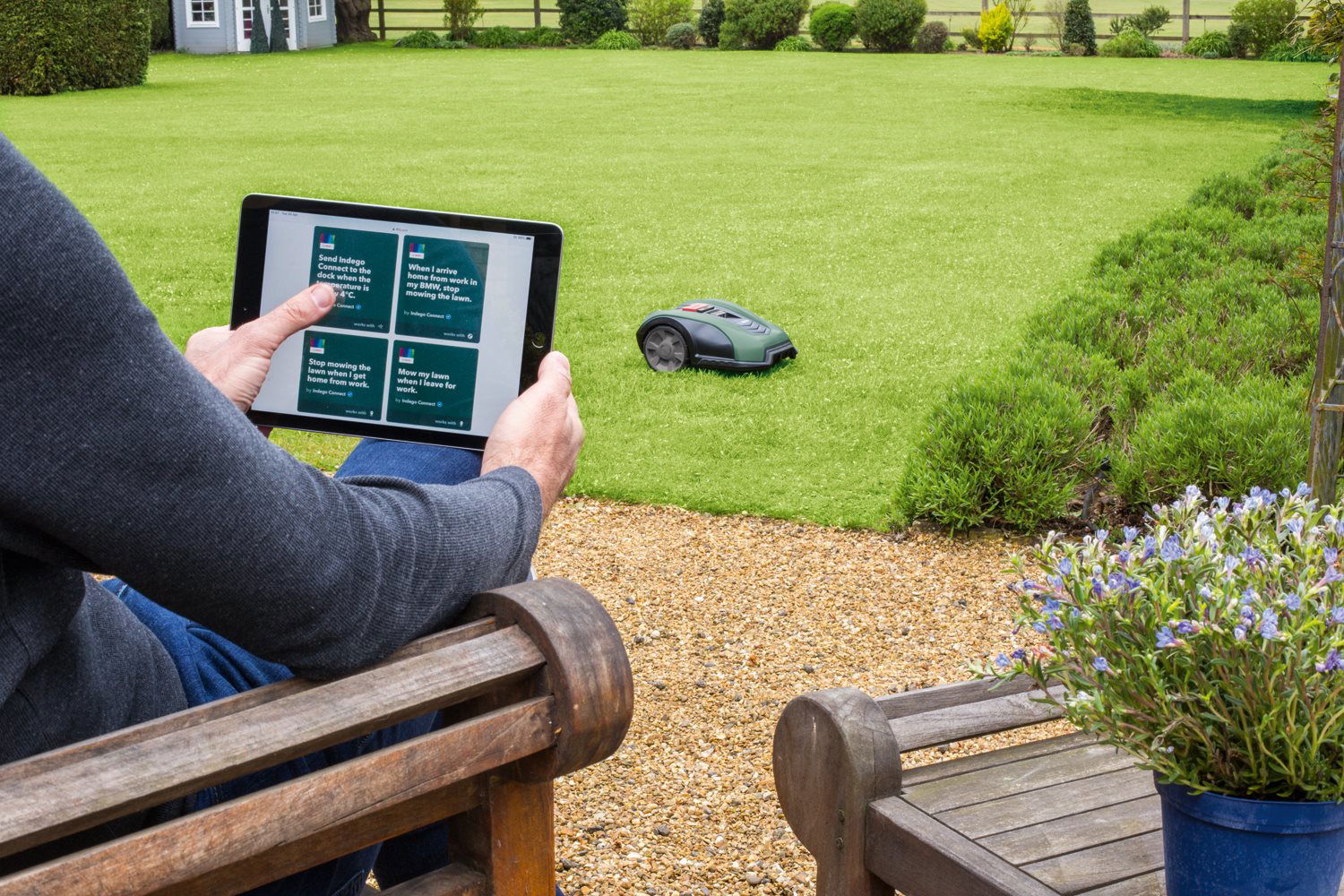 Bosch robotic lawnmower indego s+ online 350