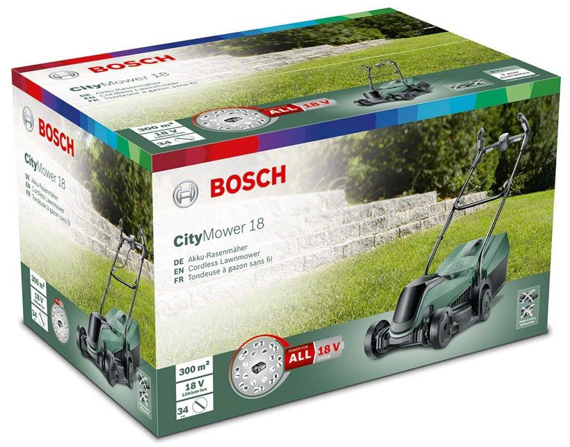 Bosch CityMower 18 300 18V Without Battery Cordless Lawn Mower