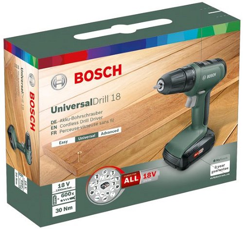 Perceuse visseuse sans fil Bosch Power for All UniversalDrill 18V - 1.5Ah