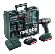 Cordless Drill Metabo BS 18Li mobile workshop, 2 rechargeable batteries - Aku vrtačka