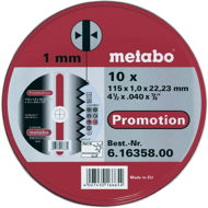 Metabo sada řezných kotoučů Metabo SP 115x1,0x22,23 Inox 616358000 - Řezný kotouč