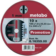 Metabo,10-dielna súprava rezných kotúčov, 125 x 1 mm - Sada