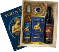 Bohemia Gifts Dřevěná dárková bedna XL - znamení zvěrokruhu - Vodnář, 1,5 l, 13 % vol. - Gift Box