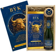 Bohemia Gifts Dřevěná dárková bedna - znamení zvěrokruhu - Býk, 0,2 l, 11 % vol. - Gift Box