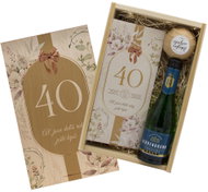 Bohemia Gifts Gift Crate for a Woman's 40th Birthday, 0.2L, 11% vol. - Gift Box