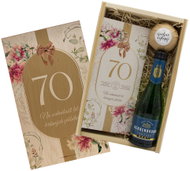 Bohemia Gifts Gift Crate for a 70th Birthday for a Woman, 0.2L, 11% vol. - Gift Box