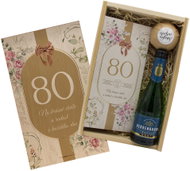 Bohemia Gifts Gift Crate for a Woman's 80th Birthday, 0.2L, 11% vol. - Gift Box