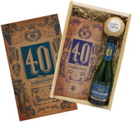 Bohemia Gifts Gift Crate for a Man's 40th Birthday, 0.2L, 11% vol. - Gift Box