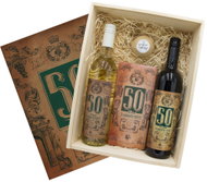 Bohemia Gifts Gift Crate for Men's 50th Birthday XL, 1.5L, 13% vol. - Gift Box
