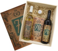 Bohemia Gifts Gift Crate for a 70th Birthday XL for Men, 1.5L, 13% vol. - Gift Box