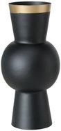 Boltze Vase Varnjo with gold decoration 30 cm black - Vase