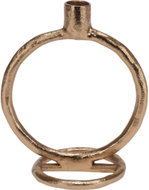 HOME STYLING COLLECTION Na dlouhou svíčku, kovový, zlatý, výška 19 cm - Candlestick