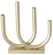 BOLTZE HOME Tonis, na 4 svíčky, kovový, zlatý, výška 34 cm - Candlestick