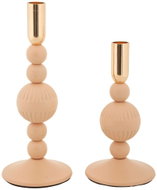 MAURO FERRETTI Aster, sada 2 ks, na dlouhou svíčku, kovový, růžový, výška 25,5 cm - Candlestick