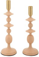 MAURO FERRETTI Gemini, sada 2 ks, na dlouhou svíčku, kovový, růžový, výška 33 cm - Candlestick