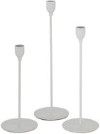 BOLTZE HOME Malte, sada 3 ks, na dlouhou svíčku, kovový, bílý, výška 33 cm - Candlestick