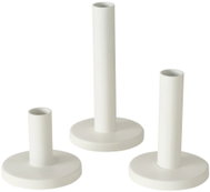 BOLTZE HOME Malko, sada 3 ks, na dlouhou svíčku, kovový, bílý, výška 16 cm - Candlestick