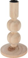 HOME STYLING COLLECTION Na dlouhou svíčku, dřevěný, béžový, výška 17,5 cm - Candlestick