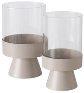 BOLTZE HOME Pallas, sada 2 ks, na válcovou svíčku, skleněný, průhledný, výška 29 cm - Candlestick
