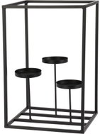HOME STYLING COLLECTION Na 3 svíčky, kovový, černý, výška 36 cm - Candlestick