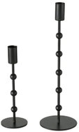 BOLTZE HOME Kimberly, sada 2 ks, na dlouhou svíčku, kovový, černý, výška 30 cm - Candlestick