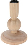 HOME STYLING COLLECTION Na dlouhou svíčku, dřevěný, béžový, výška 12,8 cm - Candlestick