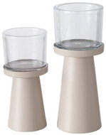 BOLTZE HOME Pius, sada 2 ks, na válcovou svíčku, kovový, průhledný, výška 23 cm - Candlestick