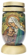 Bolsius Hřbitovní sklo Mozaika Maria barevná 11 × 23 cm - Decoration