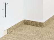 BOLTA carpet strip 25530-0101 TSL50PP white - Skirting Board