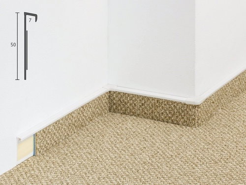 BOLTA carpet strip 25530-0101 TSL50PP white - Skirting Board - Main image