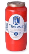 Bolsius Theresia Cemetery candle with lid, oil deposit, 320 g, 100 h, red - Candle