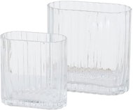 Boltze Glass vase TULIPA, oblong, 2 pcs, transparent glass - Vase