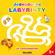 Jednoduché labyrinty se samolepkami - žlutý sešit 4 + - Kniha