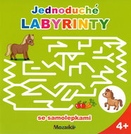 Infoa Jednoduché labyrinty se samolepkami, zelený sešit - Kniha
