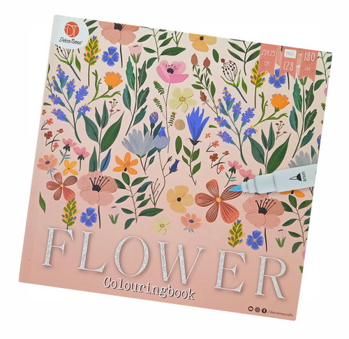 Craft colouring Book for Adults - Flowers - Colouring Book - Main image