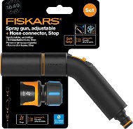 FISKARS Comfort szett - állítható öntözőpisztoly + Comfort STOP tömlőcsatlakozó 1/2 “- 5/8“ - Öntöző készlet