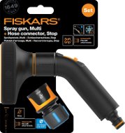 FISKARS Comfort set – zavlažovacia pištoľ multi + hadicová spojka Comfort STOP 1/2“ – 5/8“ - Súprava na zavlažovanie