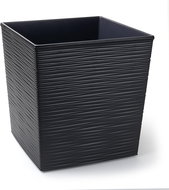 LAMELA Květináč JUKA DLUTO - vroubek, 25 x 25cm, výška 26,5cm, grafit - Květináč