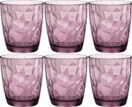 Glass Bormioli Glass DIAMOND 300ml purple, 6 pcs - Sklenice